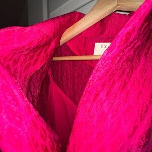 Exquise Pink Linen Dress